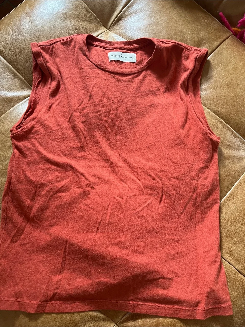 Imogene + Willie the cotton muscle tee in terracotta size xs - Picture 5 of 5